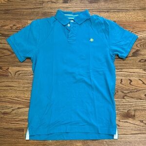 Aeropostale Teal Blue Polo A87 Yellow Logo
